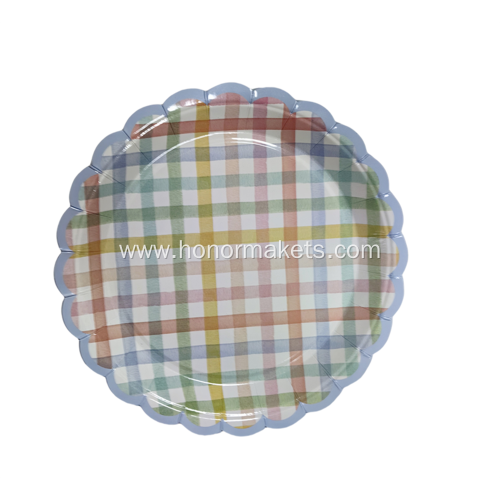 16PCS Easter 9`` Round Paper Plates